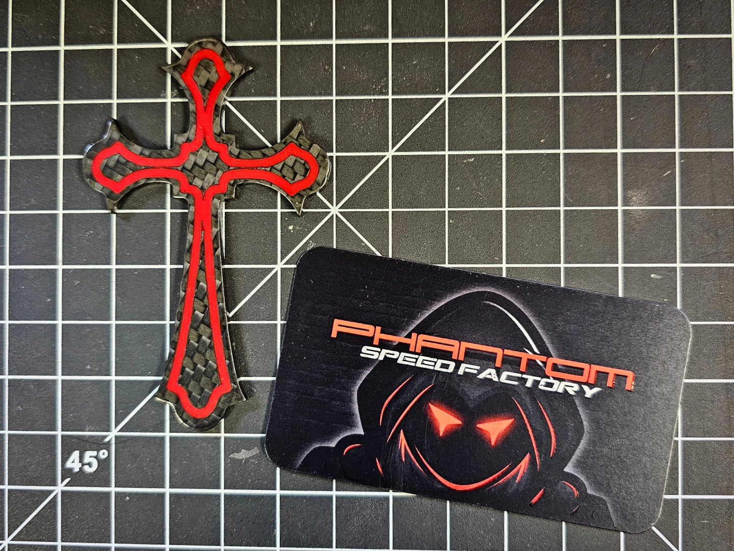 Carbon Fiber Cross Vehicle Badge