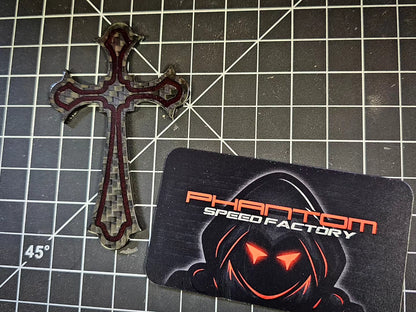 Carbon Fiber Cross Vehicle Badge